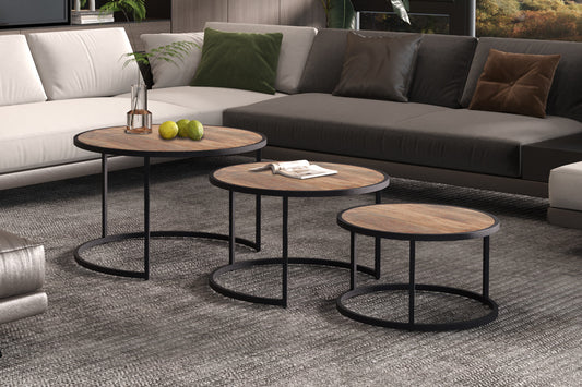 Salontafel boda 3-delig Mango hout