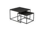 Salontafel ravi 2-delig Mango hout Zwart