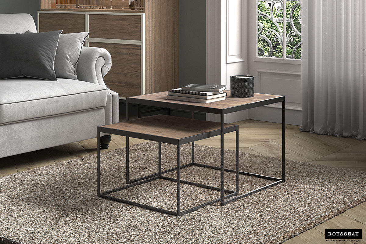 Salontafel ravi 2-delig Mango hout