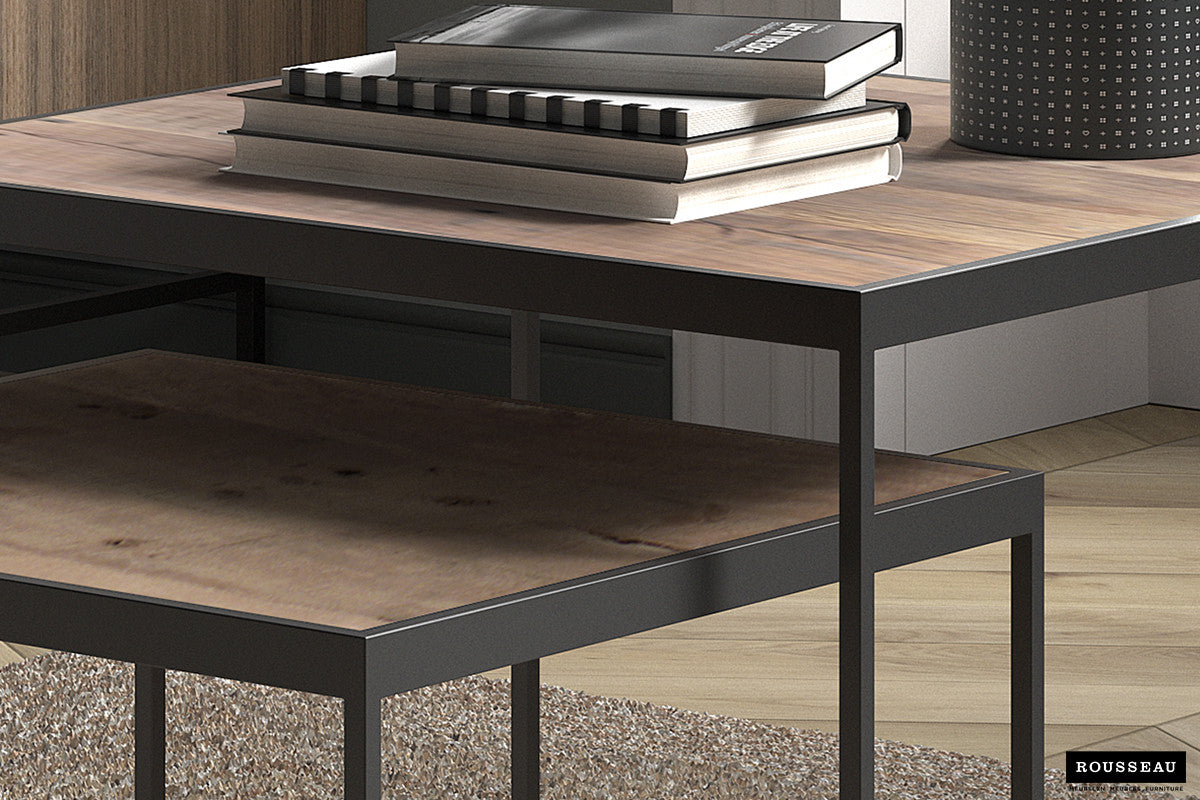 Salontafel ravi 2-delig Mango hout