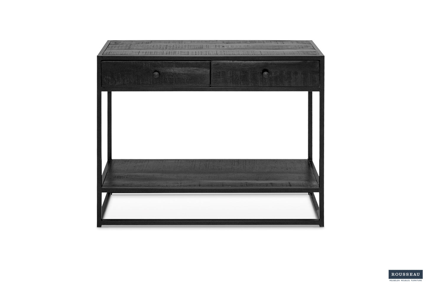Console hart Mango hout Zwart