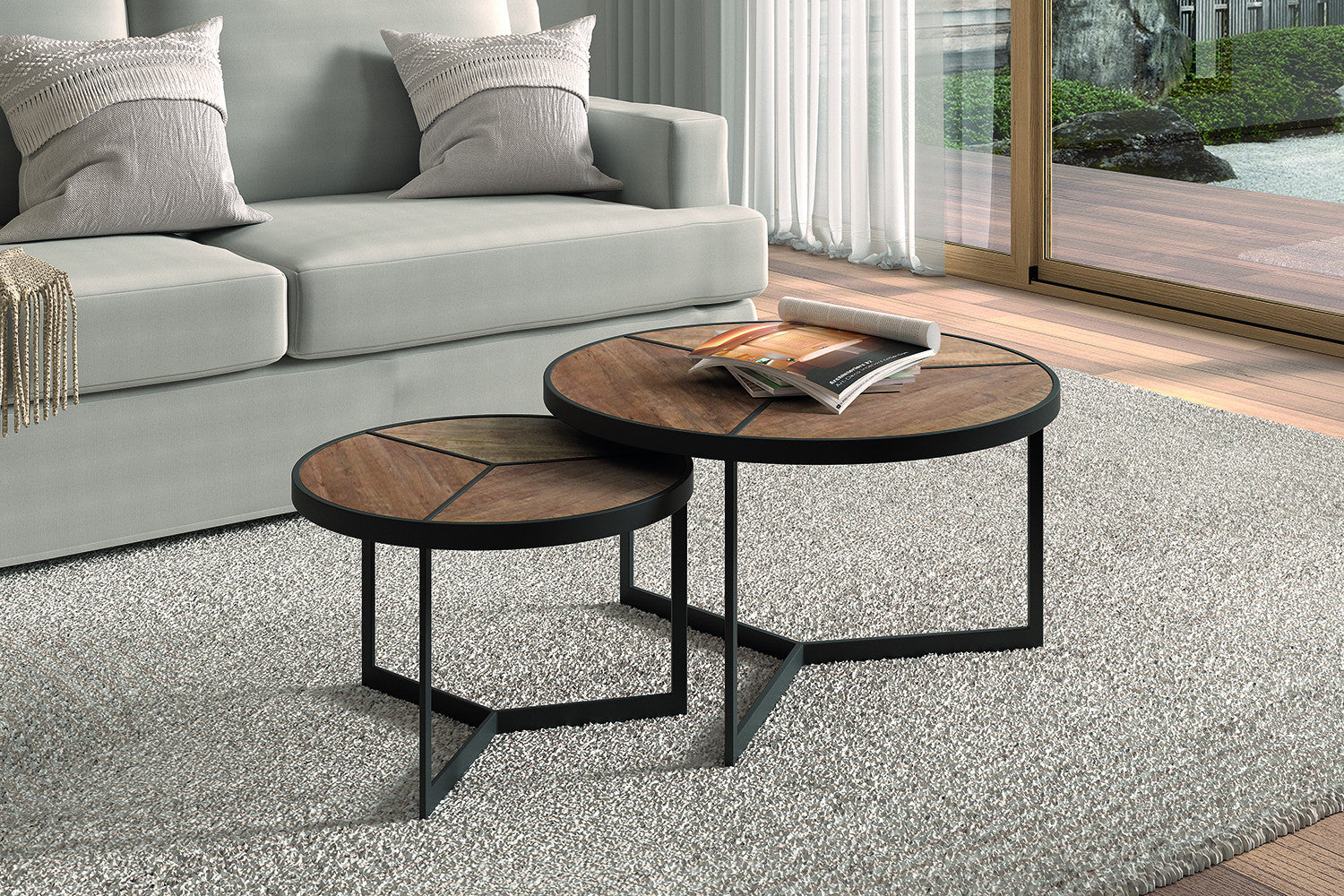 Salontafel noro 2-delig Mango hout