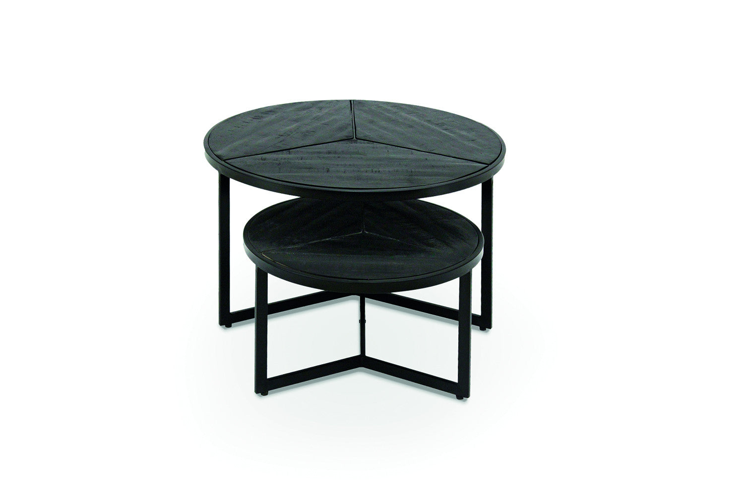 Salontafel noro 2-delig Mango hout zwart