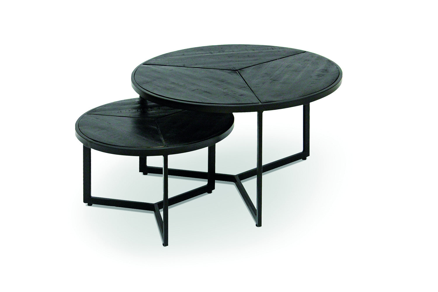 Salontafel noro 2-delig Mango hout zwart