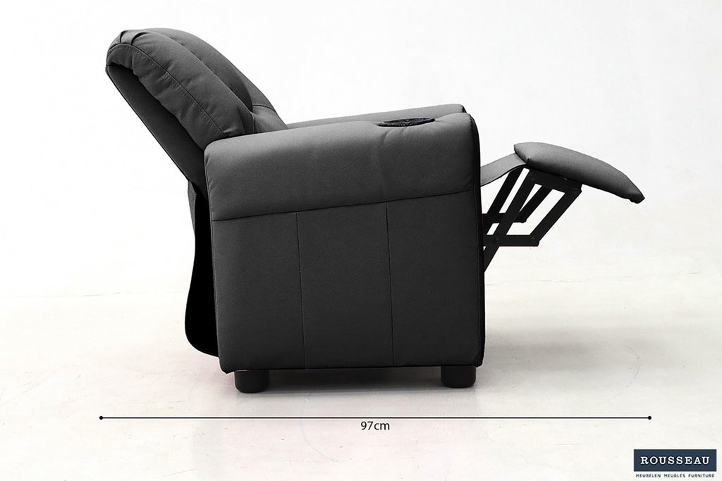 Mini-Relax axel manueel verstelbaar PU Zwart