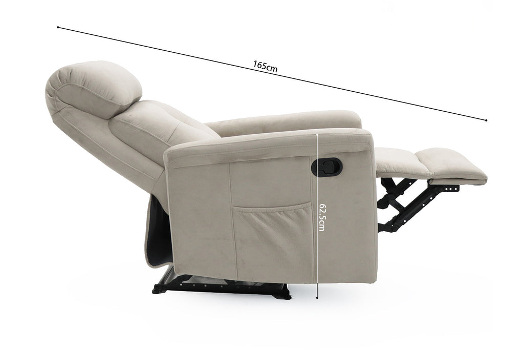 Relax levi manueel verstelbaar Stof Taupe