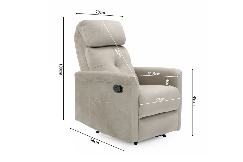 Relax levi manueel verstelbaar Stof Taupe