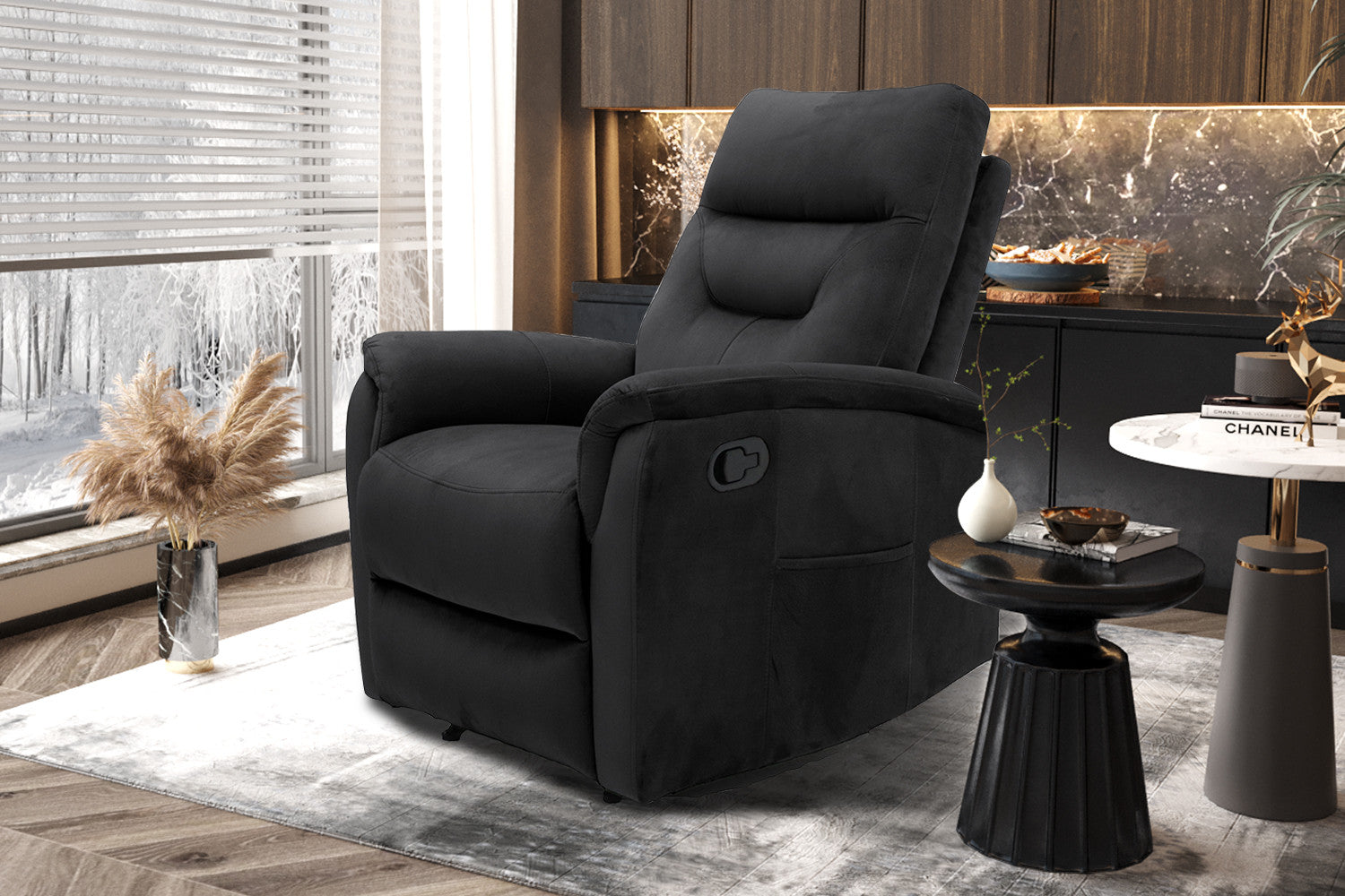 Relax bowie manueel verstelbaar Stof Zwart