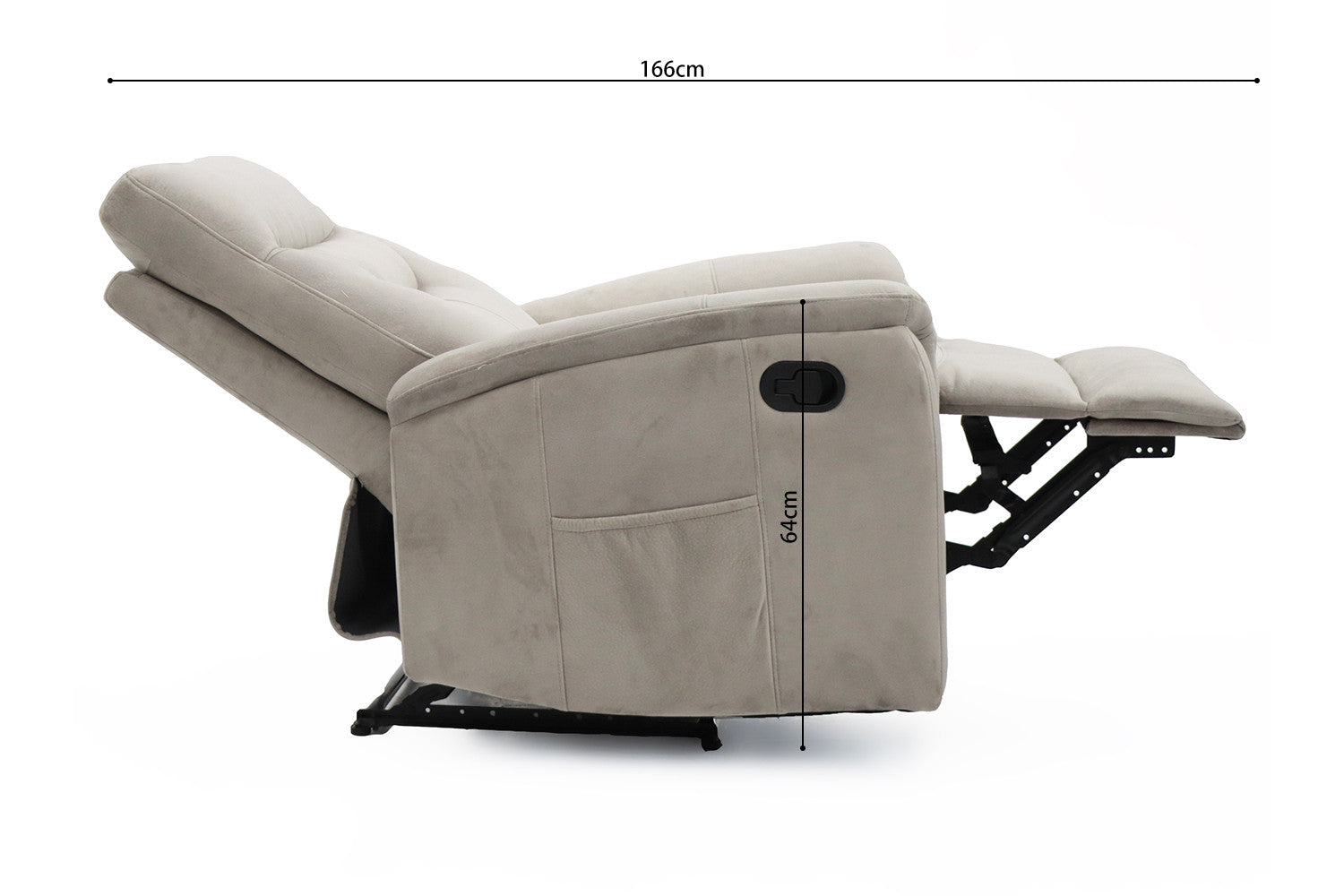 Relax bowie manueel verstelbaar Stof Taupe