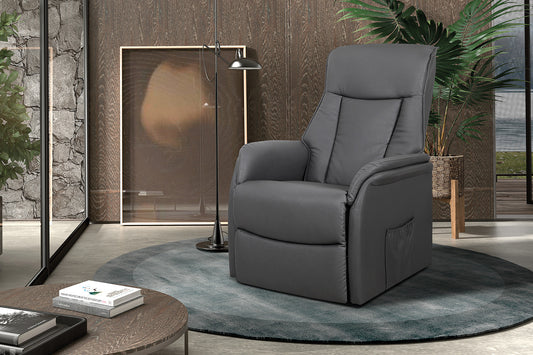 Electrische Relax met lift forge PU Grijs
