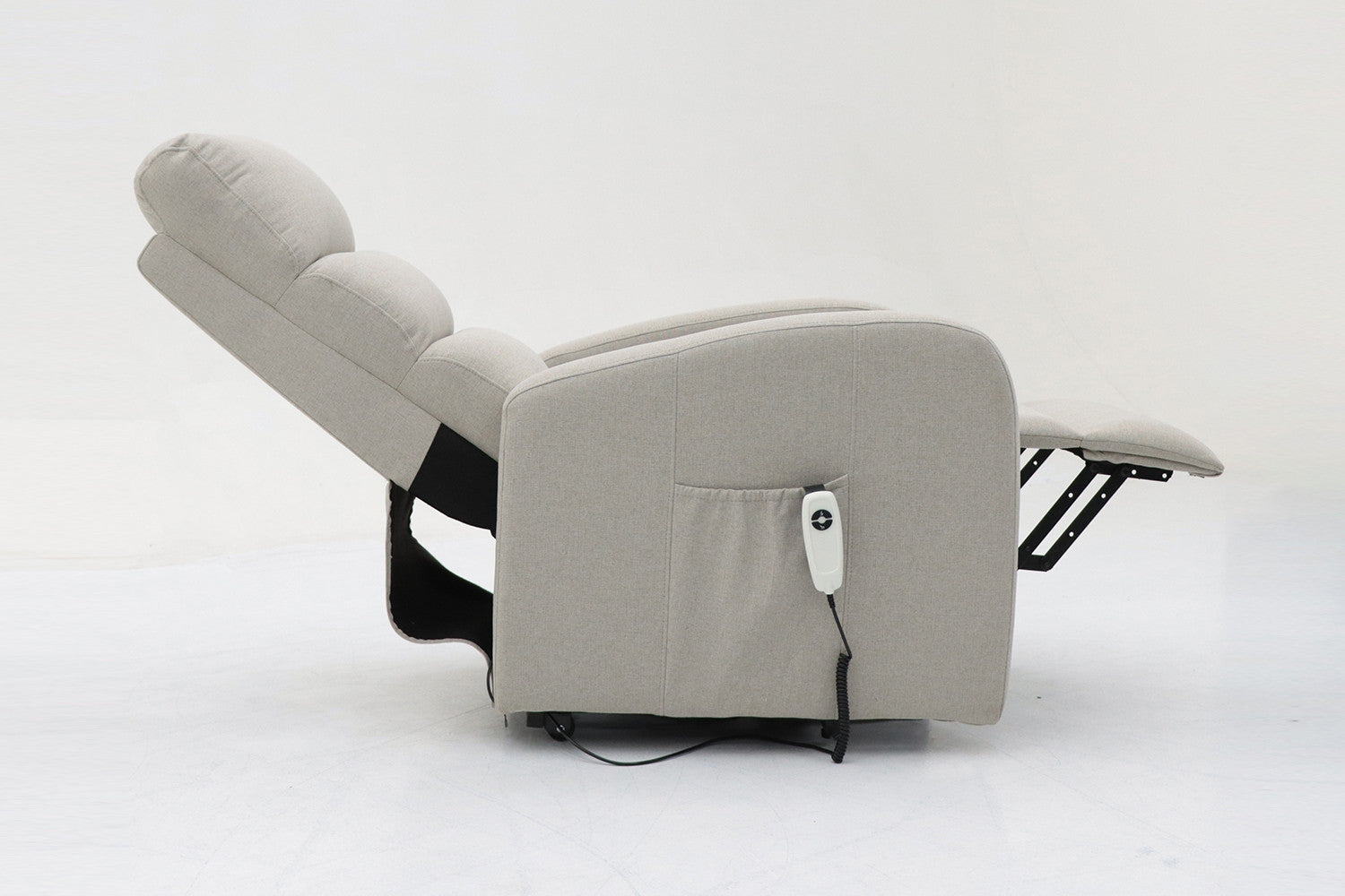 Electrische relax met lift onyx Stof Lichtgrijs