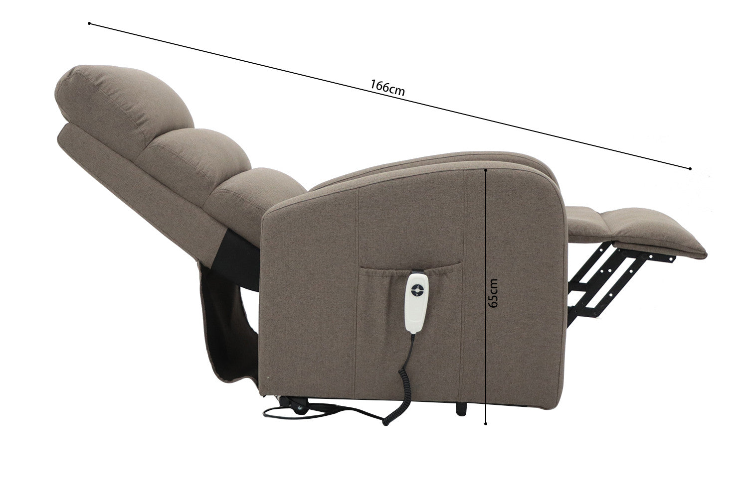 Electrische relax met lift onyx Stof Taupe