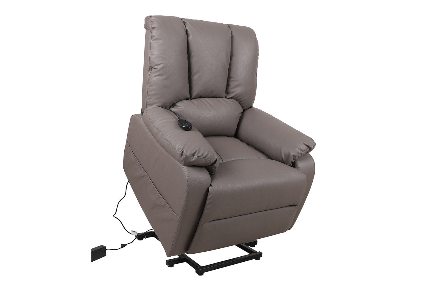 Electrische Relax met lift nero PU Taupe