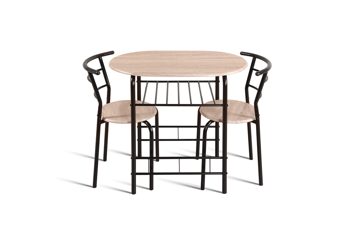 Tafelset core Zwart metaal Decor sonoma