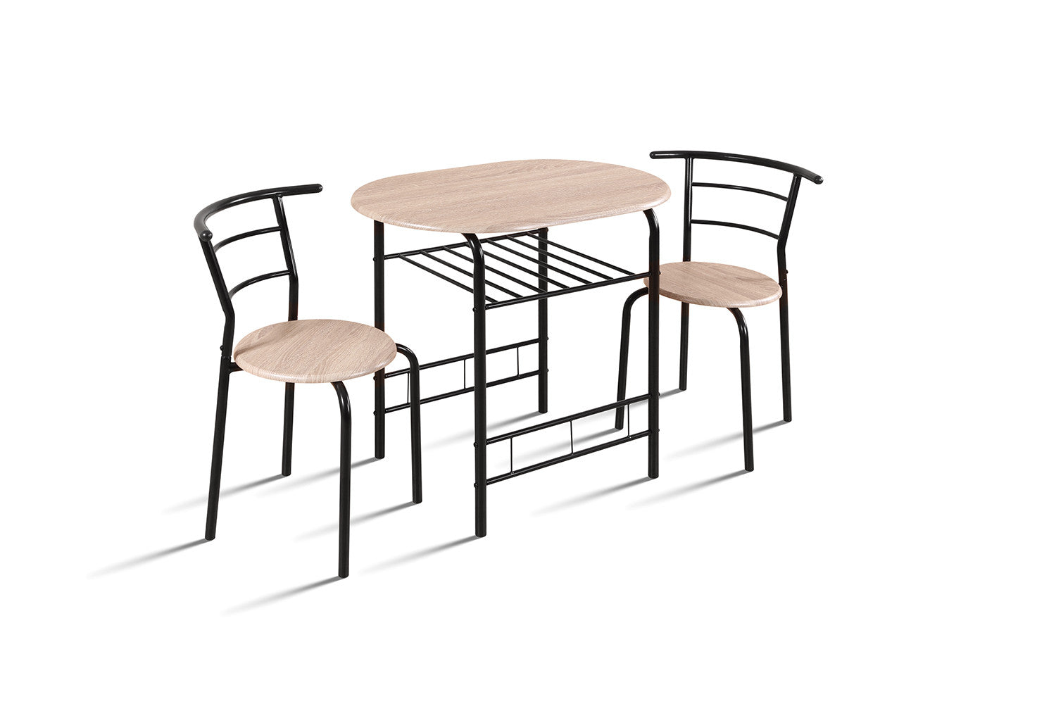 Tafelset core Zwart metaal Decor sonoma
