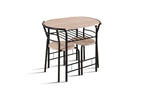 Tafelset core Zwart metaal Decor sonoma