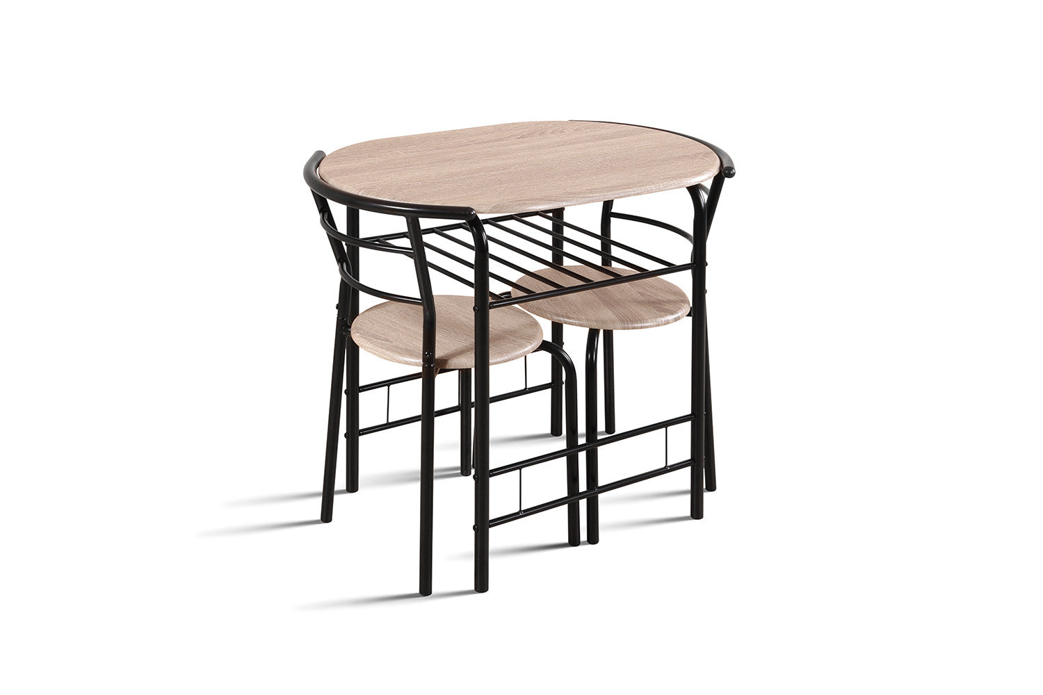 Tafelset core Zwart metaal Decor sonoma