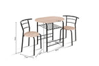 Tafelset core Zwart metaal Decor sonoma