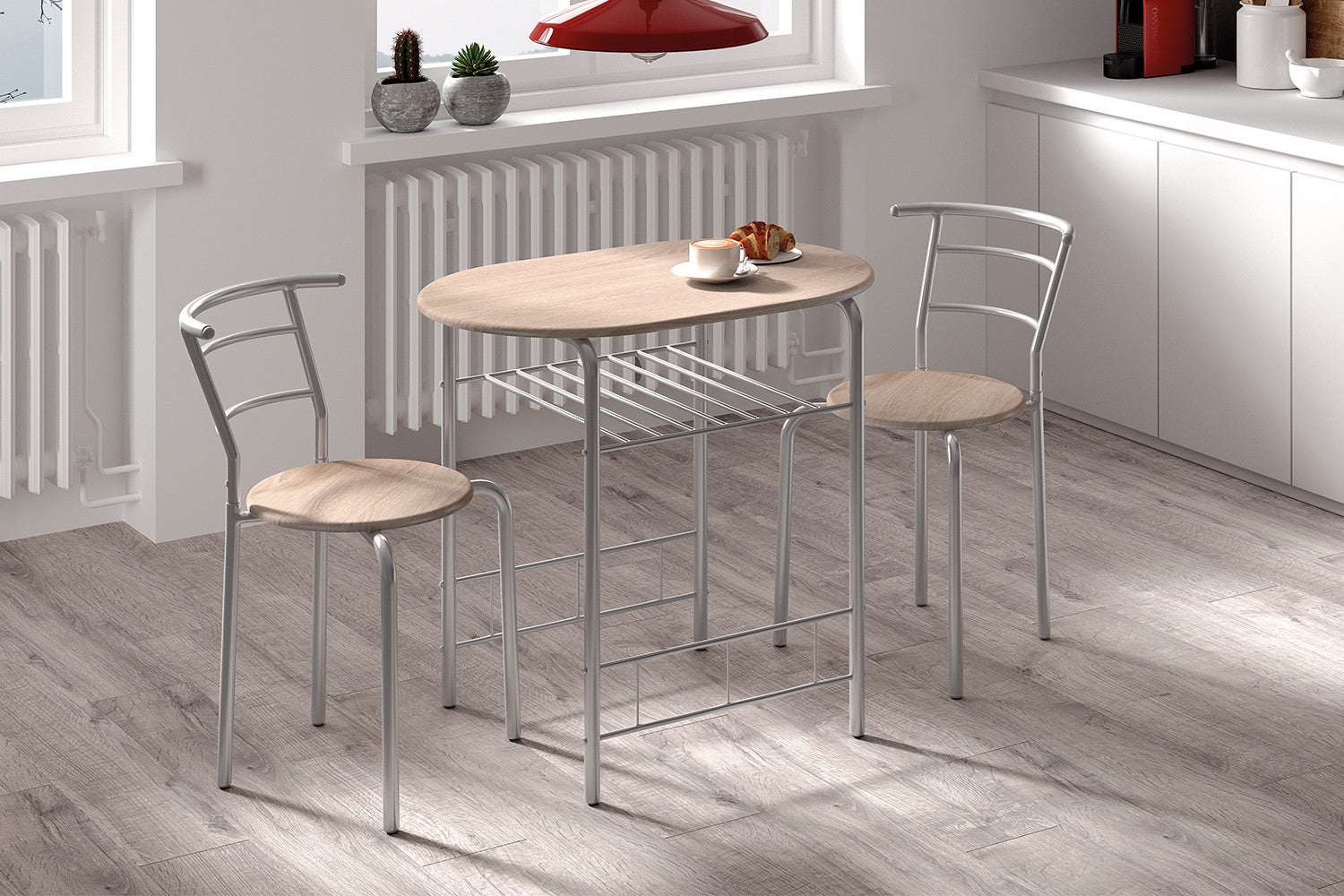 Tafelset decor Grijs metaal Decor sonoma