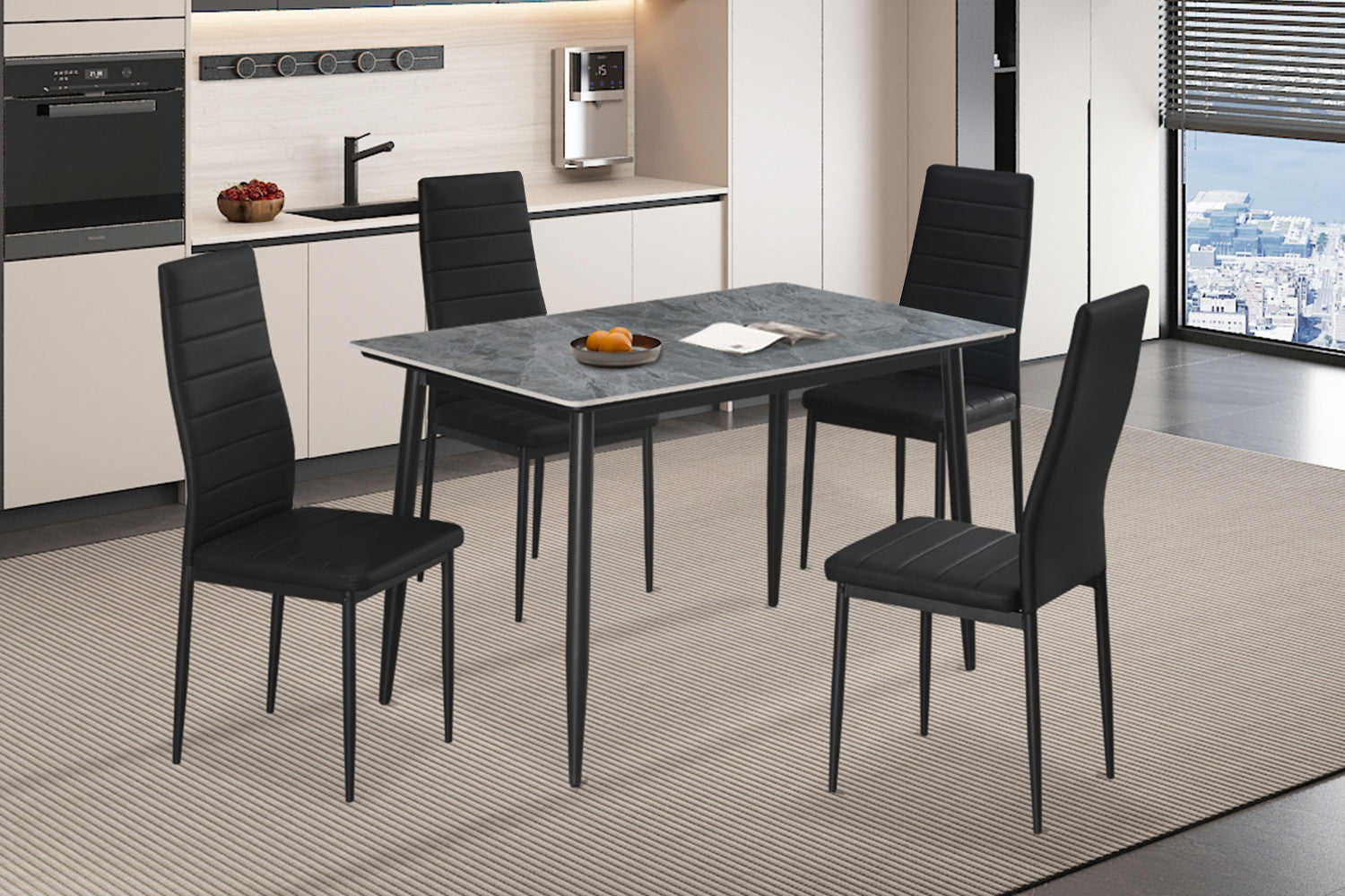 Tafel hue 120 cm Rechthoekig Steen Grijs