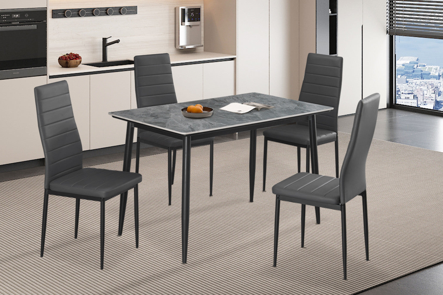 Tafel hue 120 cm Rechthoekig Steen Grijs