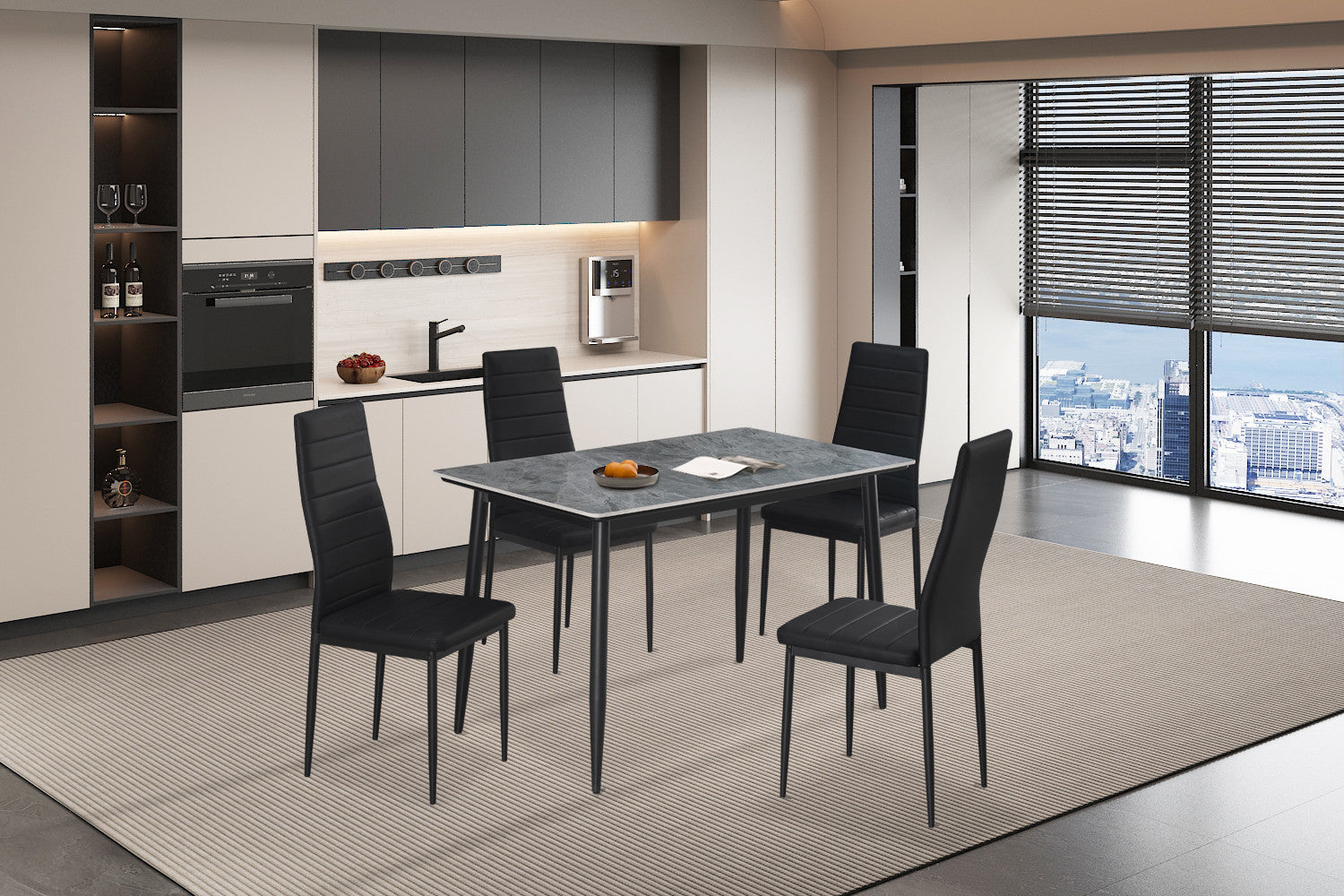 Tafel hue 120 cm Rechthoekig Steen Grijs