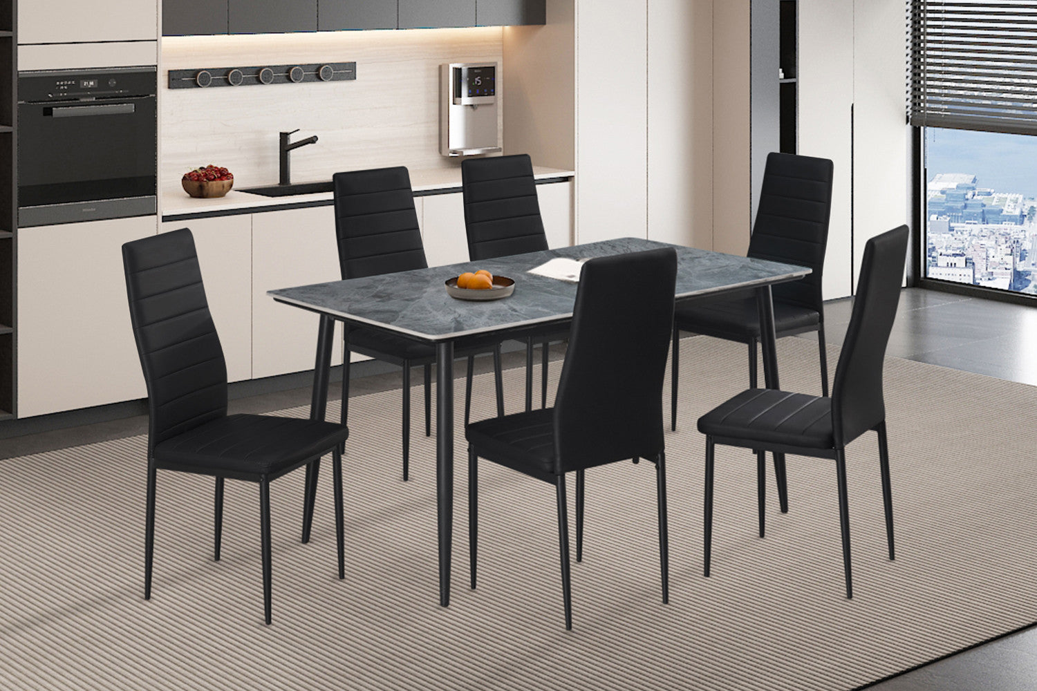 Tafel hue 140 cm Rechthoekig Steen Grijs