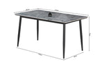 Tafel hue 140 cm Rechthoekig Steen Grijs