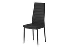Set van 4 stoelen orvian PU Zwart