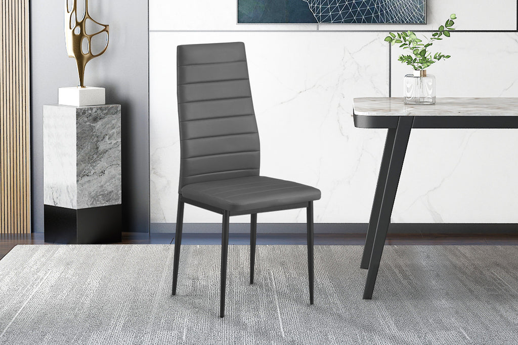 Set van 4 stoelen orvian PU Grijs