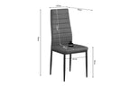 Set van 4 stoelen orvian PU Grijs