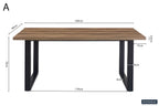 Tafel don 180 cm Decor Mango