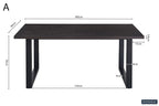 Tafel don 180 cm Decor Donkerbruin