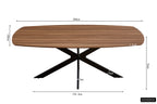 Tafel tanto 200 cm Deens Ovaal Decor Oude Eik