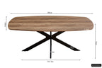 Tafel tanto 200 cm Deens Ovaal Decor Mango
