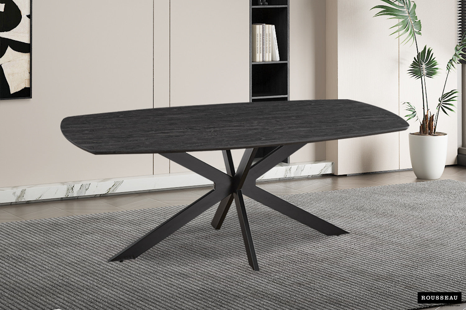 Tafel tanto 200 cm Deens Ovaal Decor Donkerbruin