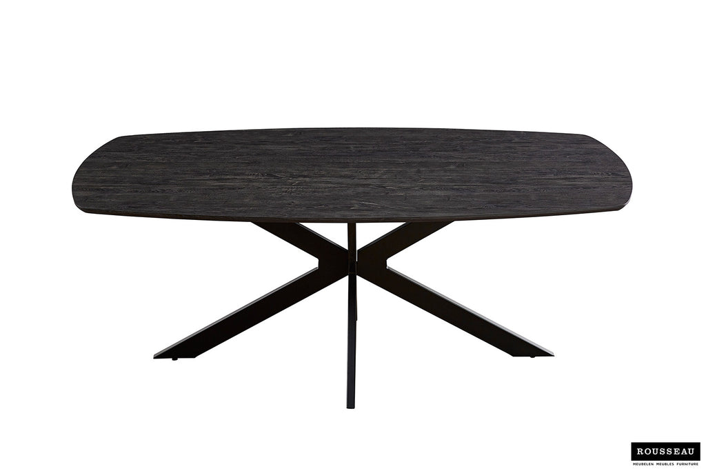 Tafel tanto 200 cm Deens Ovaal Decor Donkerbruin