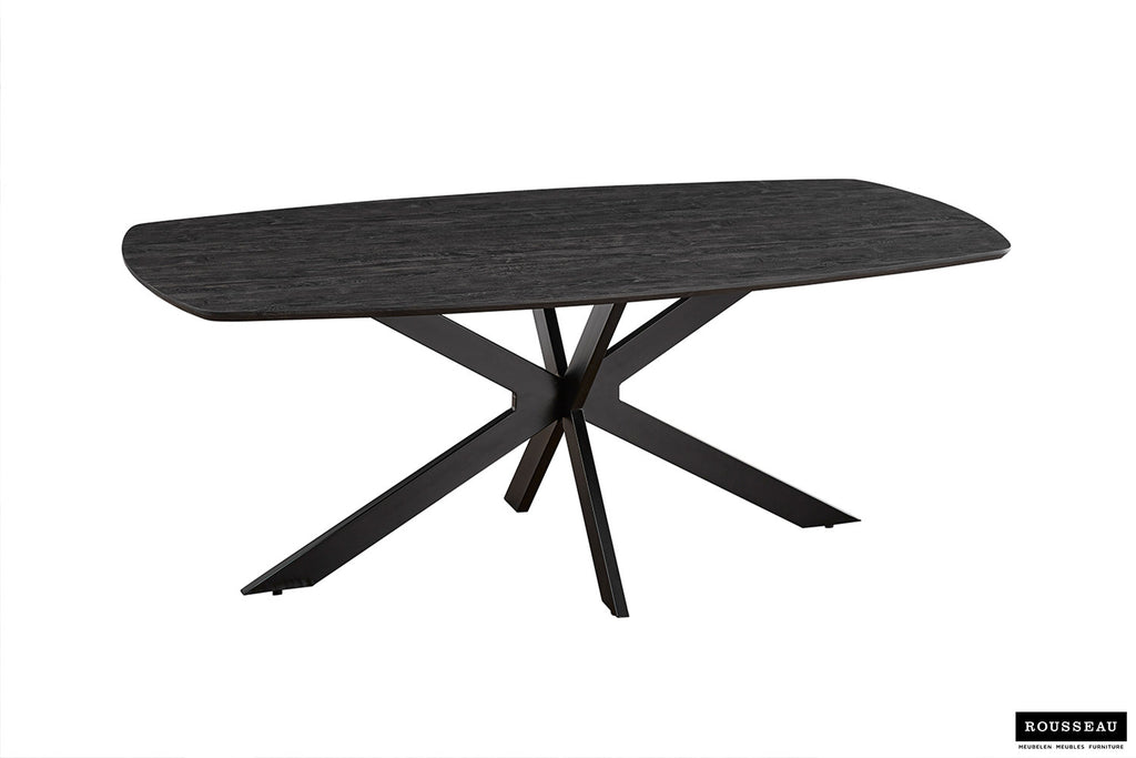 Tafel tanto 200 cm Deens Ovaal Decor Donkerbruin