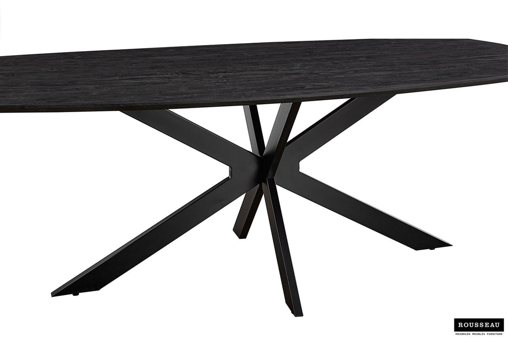 Tafel tanto 200 cm Deens Ovaal Decor Donkerbruin