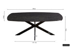 Tafel tanto 200 cm Deens Ovaal Decor Donkerbruin