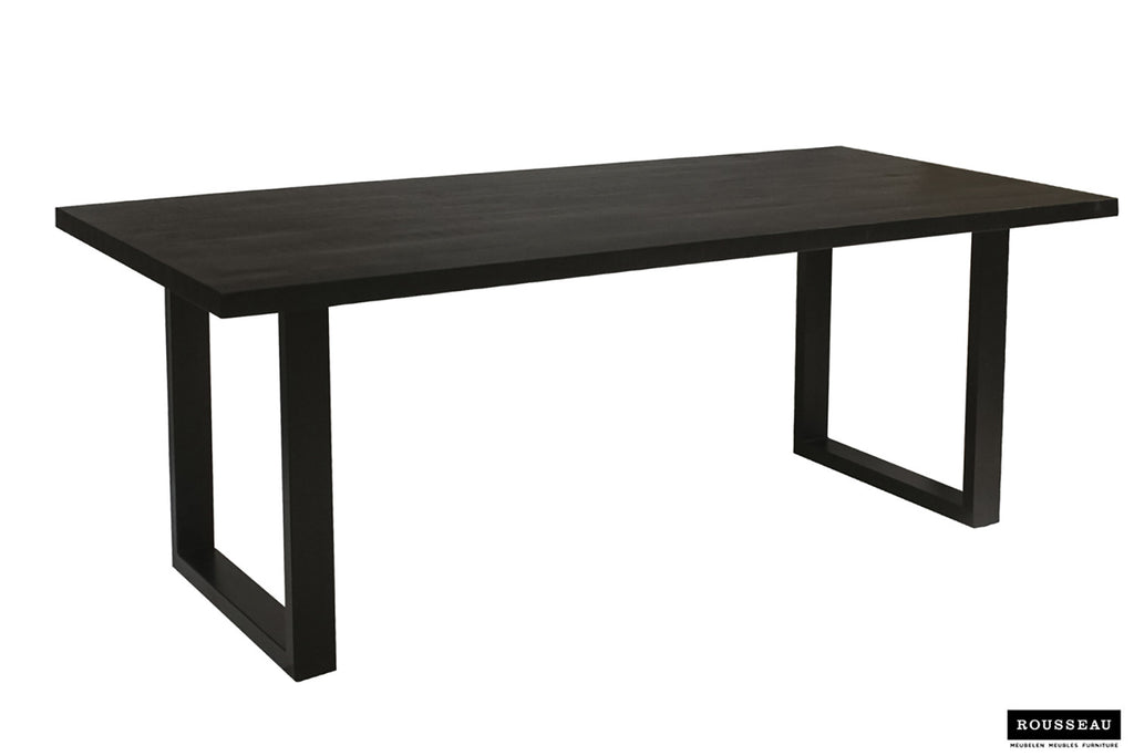 Tafel panella 200 cm Rechthoekig Mango hout zwart