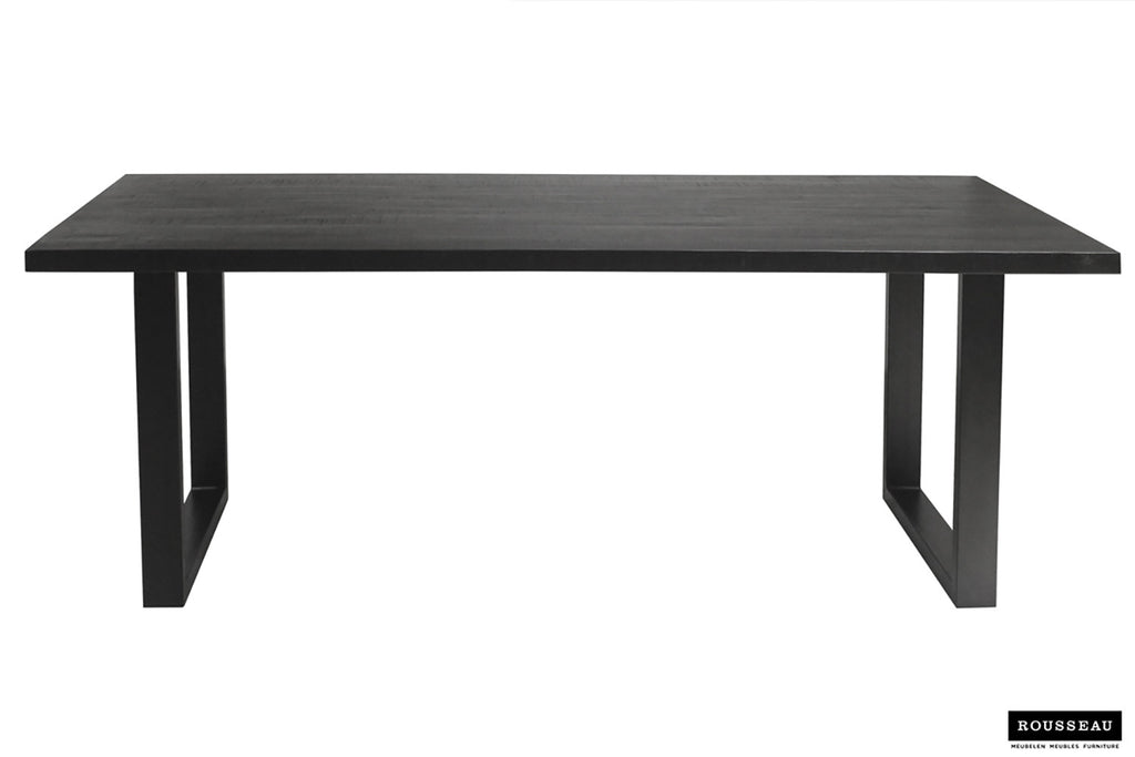 Tafel panella 200 cm Rechthoekig Mango hout zwart