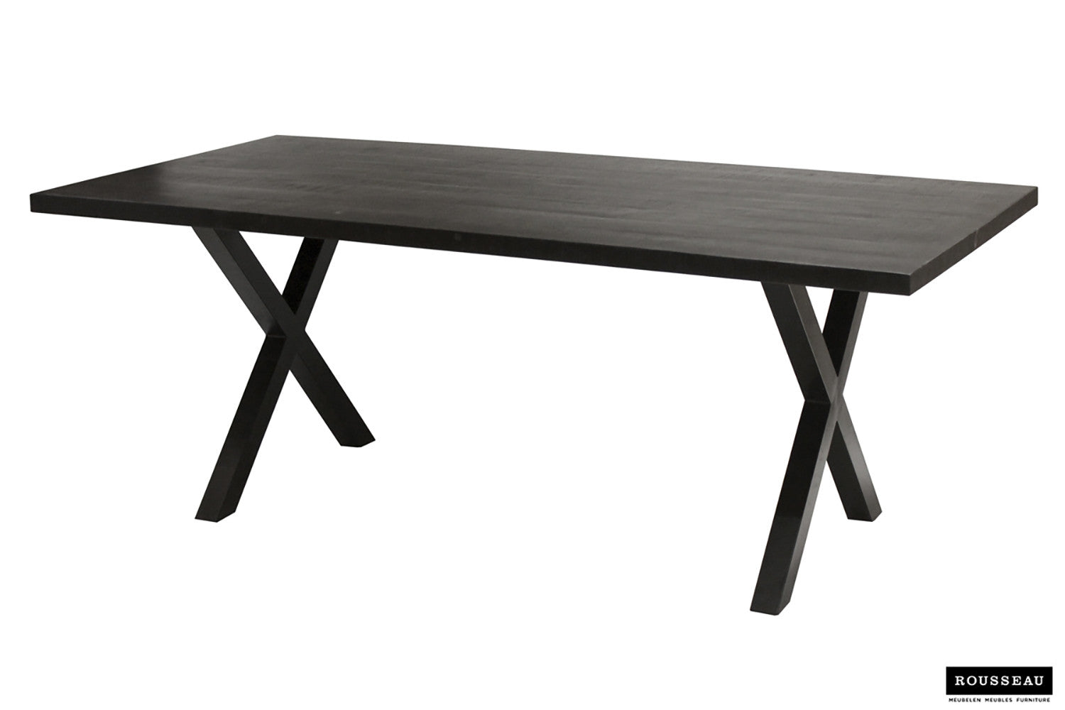 Tafel 'Elena' 200 cm Rechthoekig Mango hout zwart