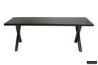 Tafel 'Elena' 200 cm Rechthoekig Mango hout zwart