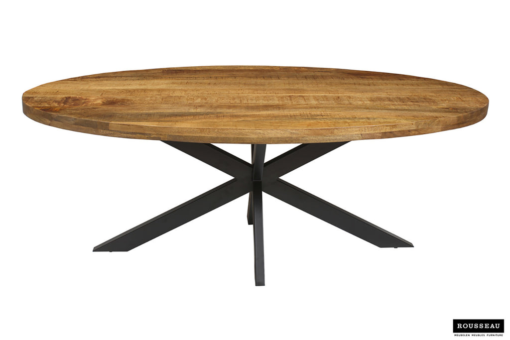 Tafel fract 200 cm Ovaal Mango hout