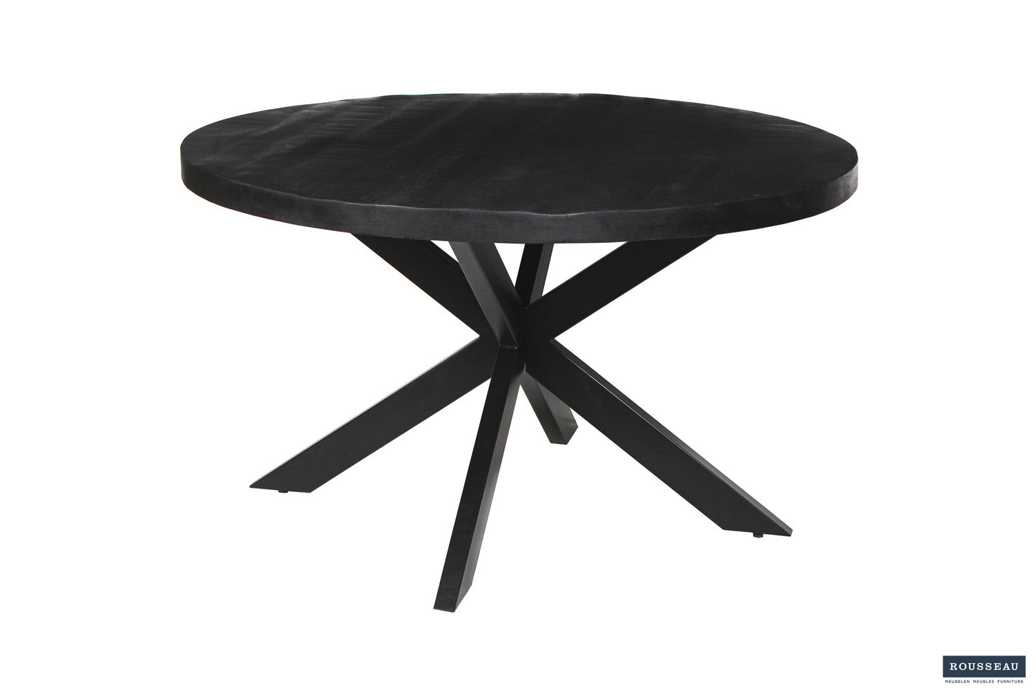 Tafel silk 130 cm Rond Mango hout Zwart