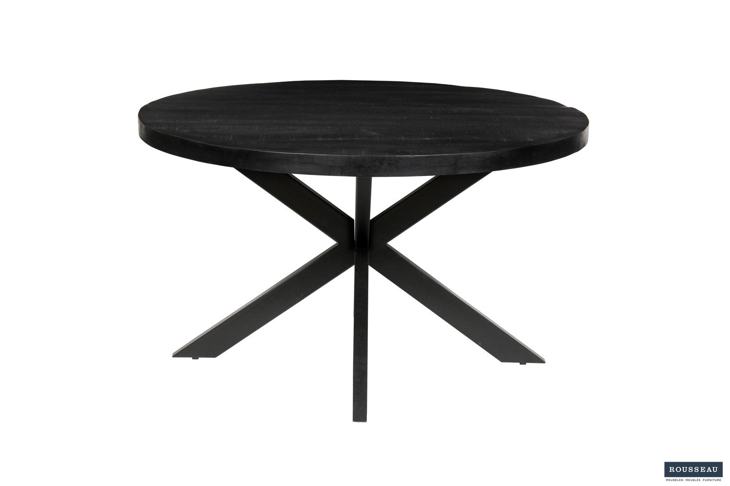 Tafel silk 130 cm Rond Mango hout Zwart