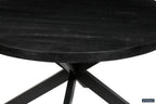 Tafel silk 130 cm Rond Mango hout Zwart