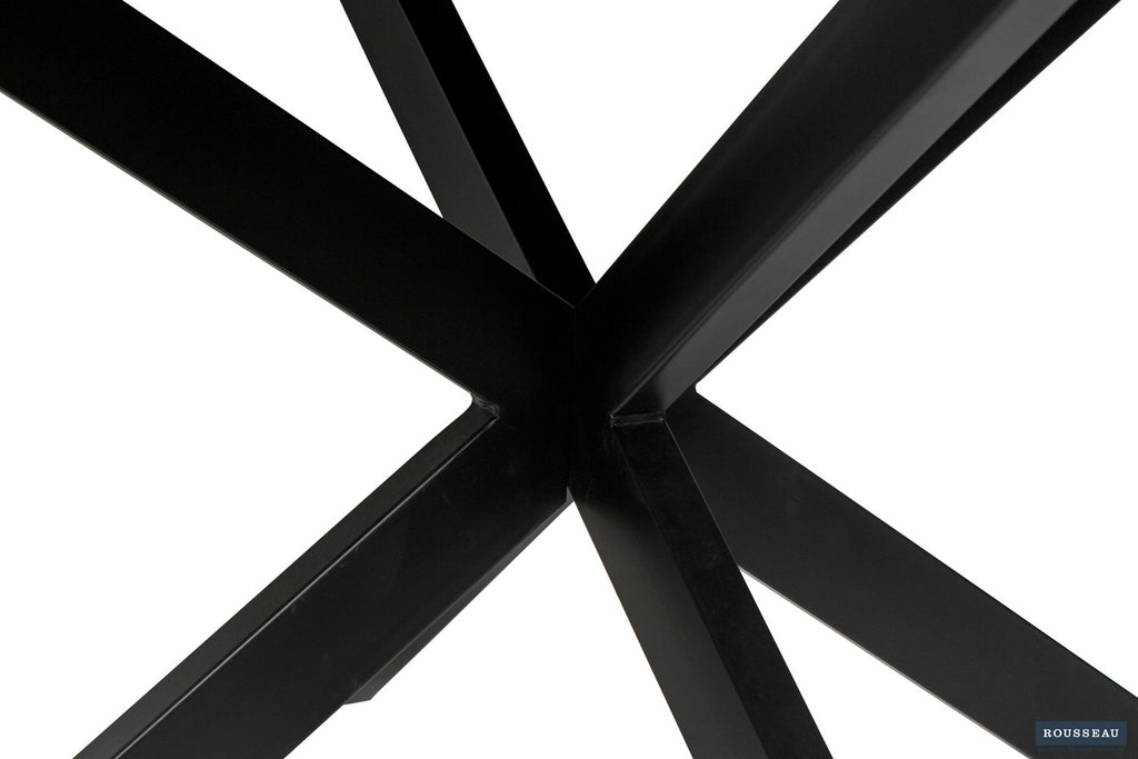 Tafel silk 130 cm Rond Mango hout Zwart