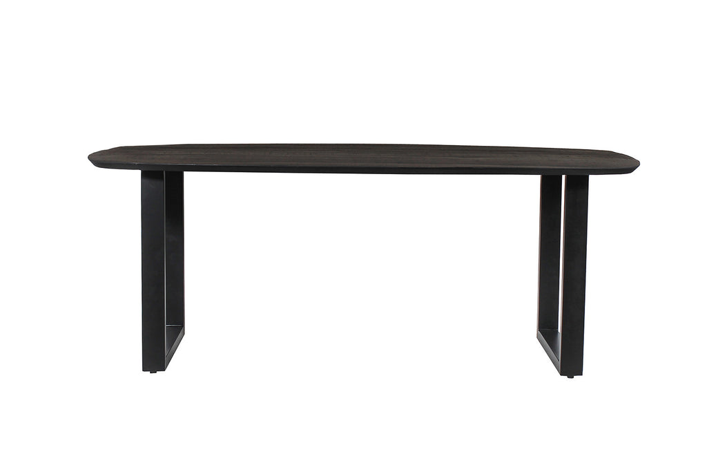 Tafel pacific 200 cm U-Poot Ovaal Mango hout Zwart